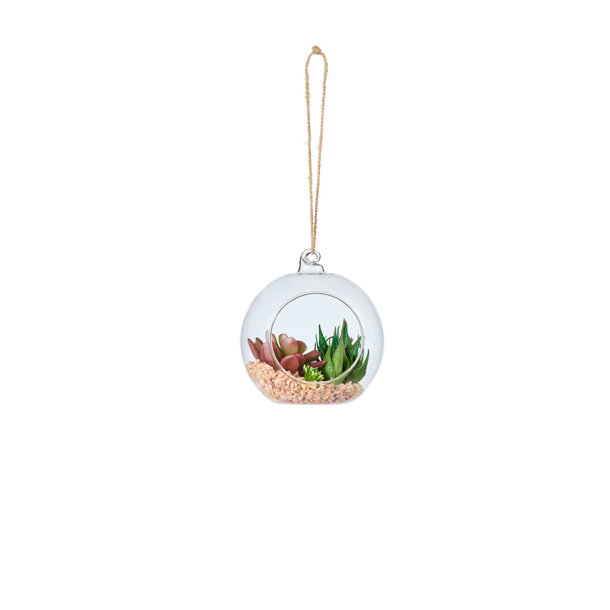 BOULE EN VERRE OVALE DECO BRUNE -