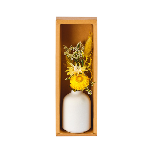 POT CERAMIQUE DE FLEURS SECHEES NATRUELLES -