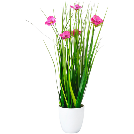 POT DE PENSEES ET HERBES HAUTES
