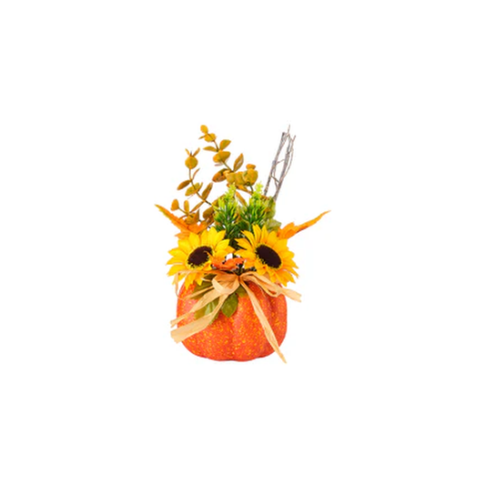 CITROUILLE DECO AVEC TOURNESOLS