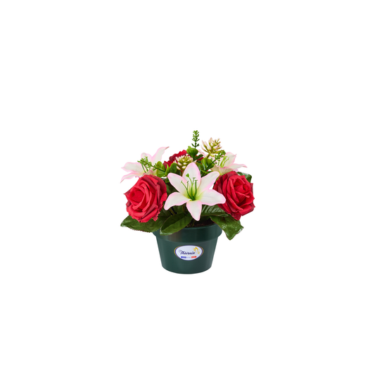 POT DE ROSES/LYS/CACTEES