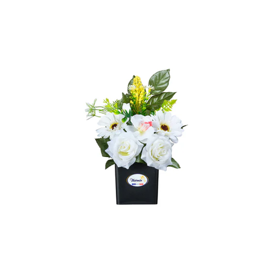 Cube De Roses/Gerberas/Orchidees - Coloris Assortis