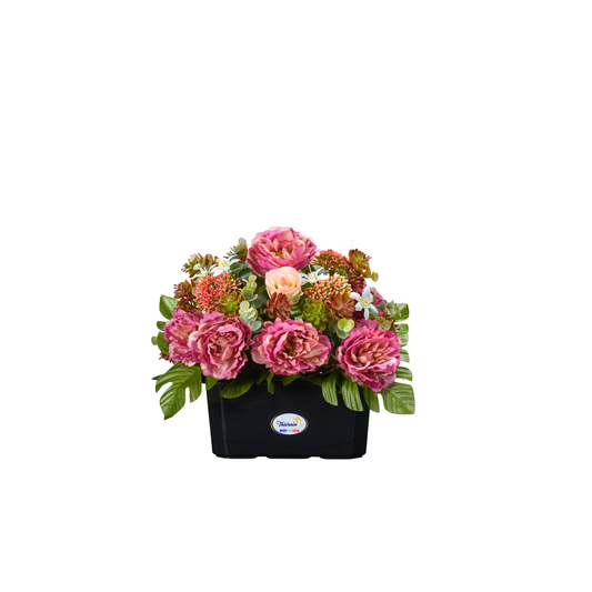 Jardiniere Pivoine/Eucalyptus/Boutons