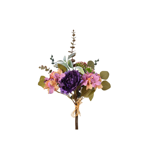BOUQUET DE PIVOINES HORTENSIAS CACTEES