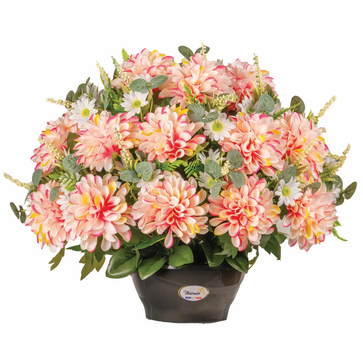 COUPE DE DAHLIAS ET FLEURETTES