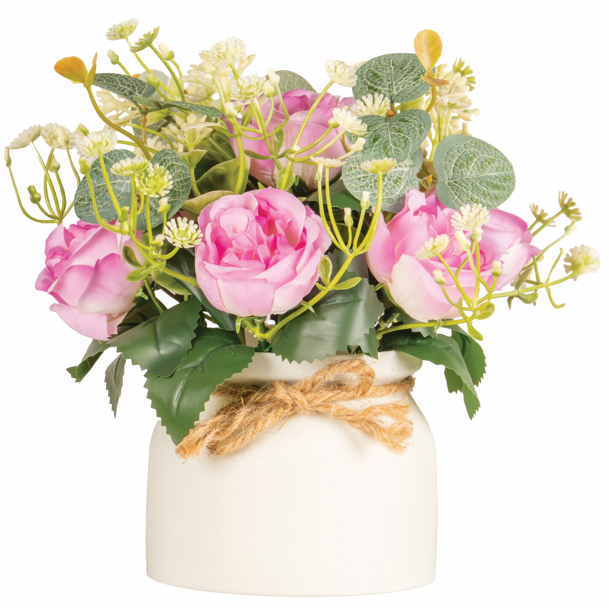 POT DE ROSES ET GYPSOS